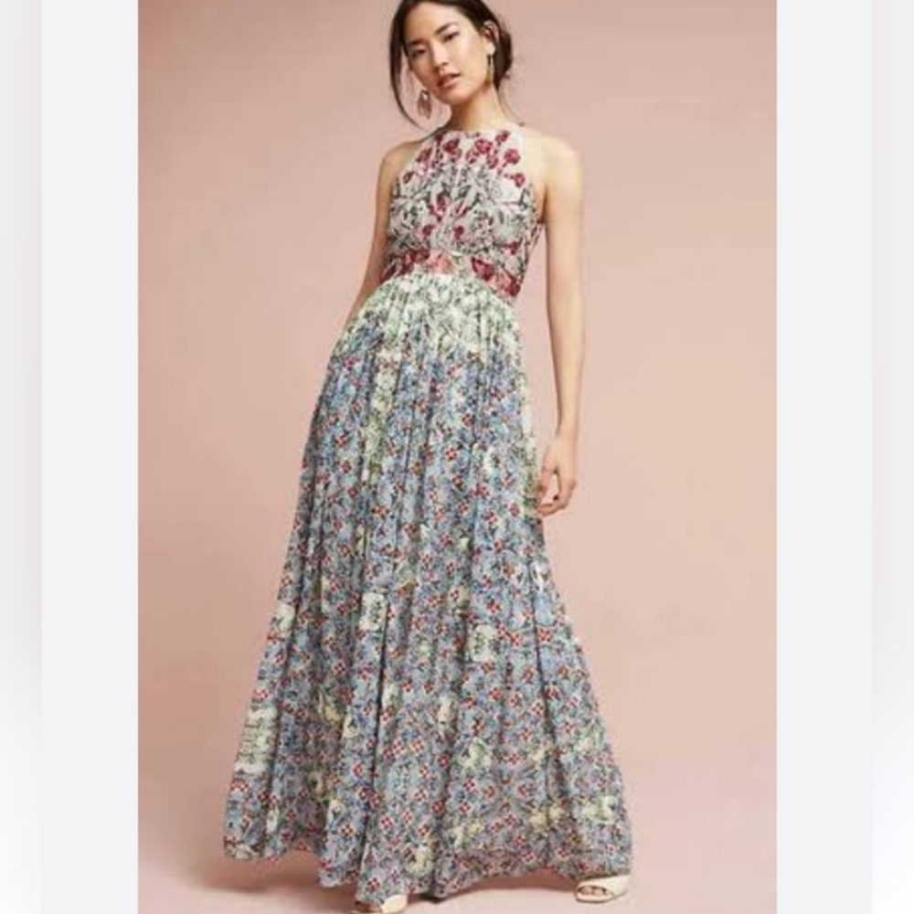 Anthropologie Bhanuni by Joy maxi dress size 6 in EUC